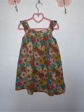 Angel Dear Floral Sundress in Cream, Pink, Blue, Green, Yellow